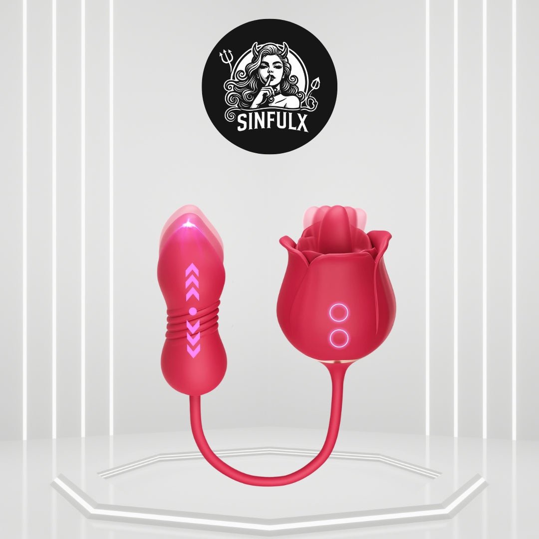 MagicMuse Tongue Licking & Thrusting Dildo - Ecos Toys