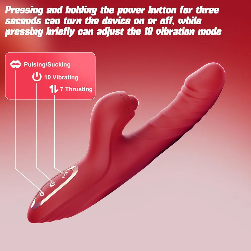 Vibrator Thrusting Dildo for Women - Ecos Toys