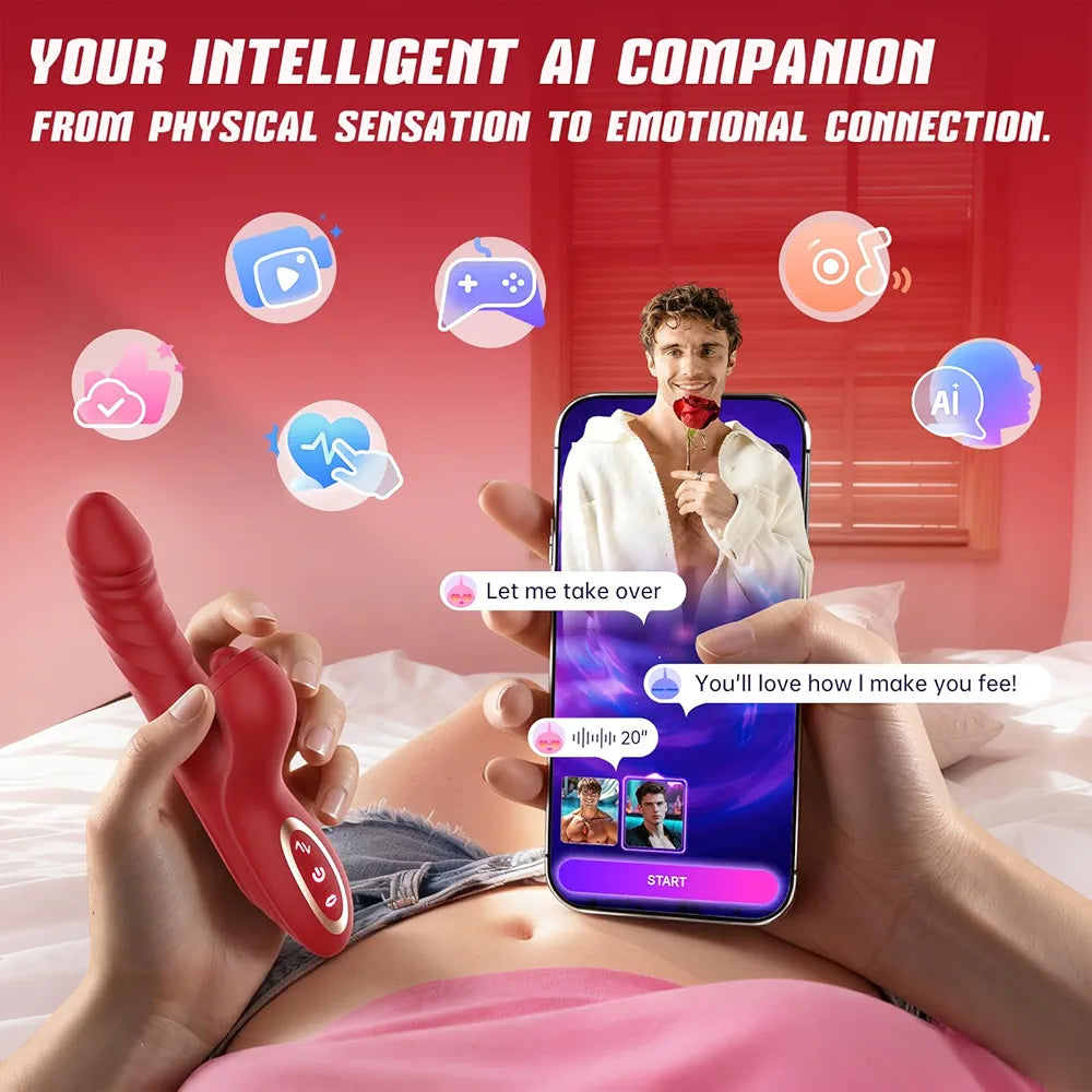 Vibrator Thrusting Dildo for Women - Ecos Toys