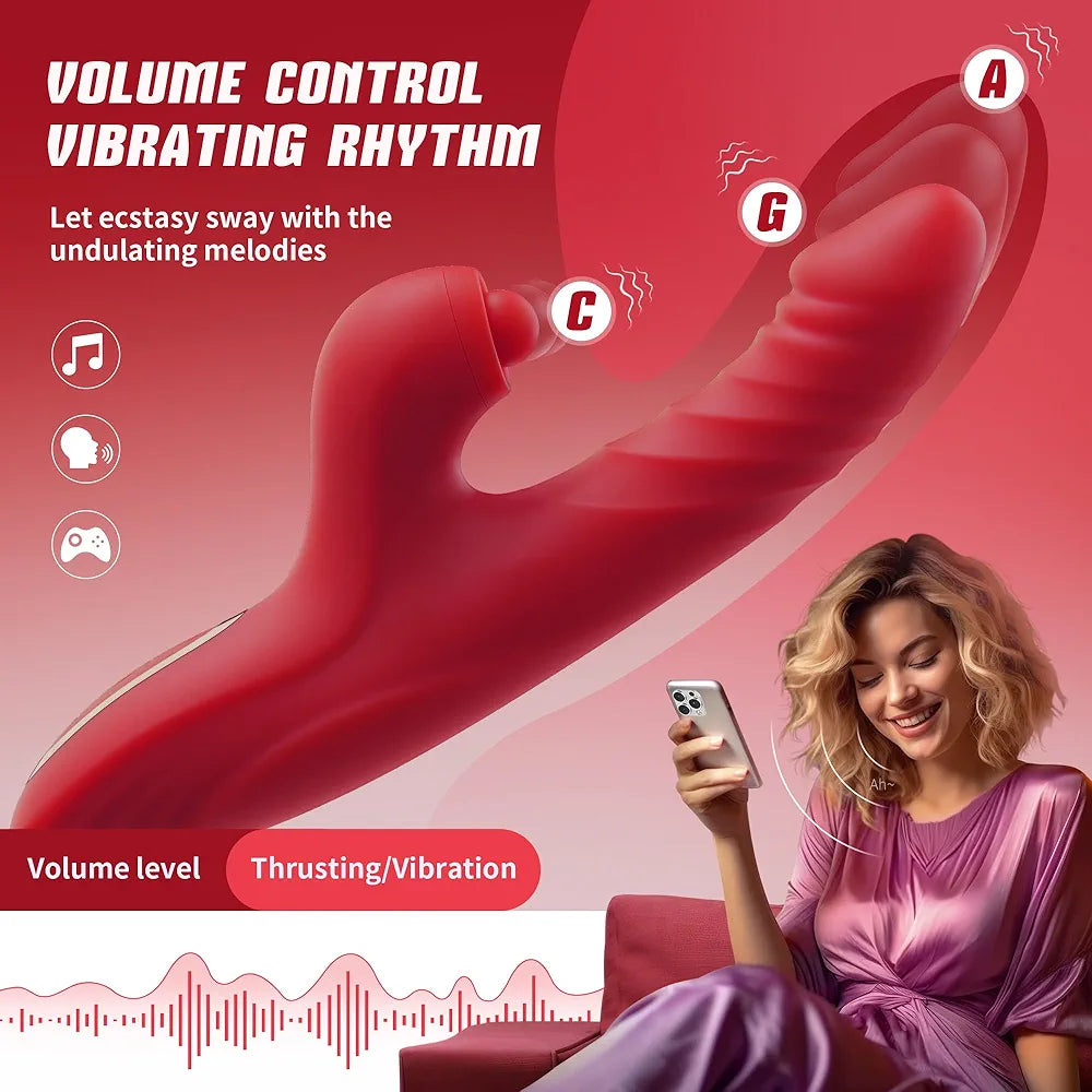 Vibrator Thrusting Dildo for Women - Ecos Toys